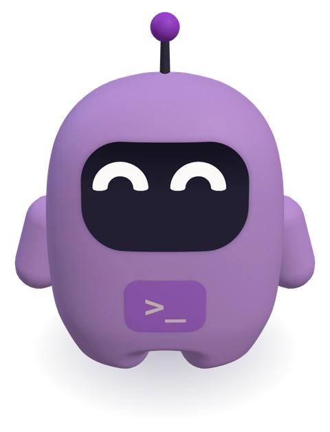 A goober, the Goobers mascot, standing beside the landed pull request